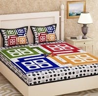 Ludo Printed Cotton Double Bedsheet at Rs 419 only