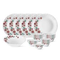 Borosil Ayana Silk Series Opalware Dinner Set, 19 Pieces at Rs 1049 only