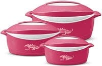 MILTON Delight Pack of 3 Thermoware Casserole Set at Rs 587 only