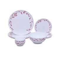 Larah By Borosil Vintage 7 Pieces Opalware Dinner Set at Rs 655 only
