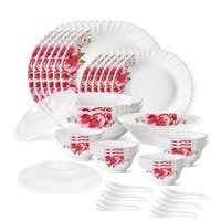 Amazon Choice Offers Larah by BOROSIL Glass Dinner Set 35 Pieces at just Rs 1798 only