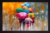 SAF Rainy Umbrella Modern Art UV Coated Home Decorative Gift Item Framed Painting at Rs 379 only