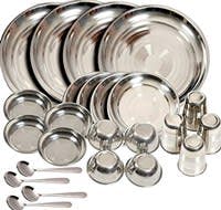 SWASTIK Stainless Steel Dinner Set of 24 Pcs at Rs 906 only